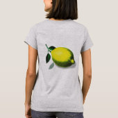 Initial Green Lemon Silhouette Front Back Print T-shirt (Achterkant)