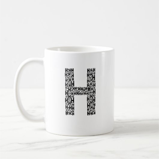 Initial H Personalized Coffee Mug Gift Koffiemok (Links)