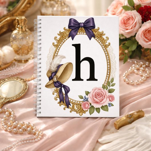 Initial H Personalized Teacher Gift Regency Notitieboek