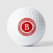 Initial in Red Golfballen (Voorkant)