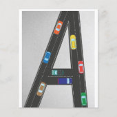 initial letter A in the shape of a road (Voorkant)