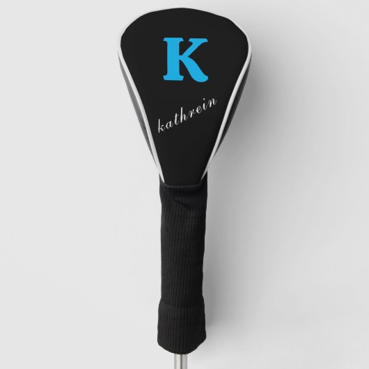 Initial Letter K Simple Monogram Modern Style Golfheadcover (Voorkant)