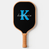 Initial Letter K Simple Monogram Modern Style Pickleball Paddle (Voorkant)