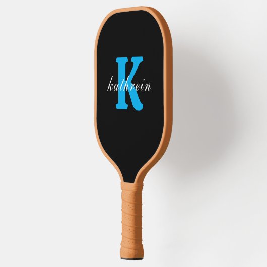  Initial Letter K Simple Monogram Modern Style Pickleball Paddle (Links)