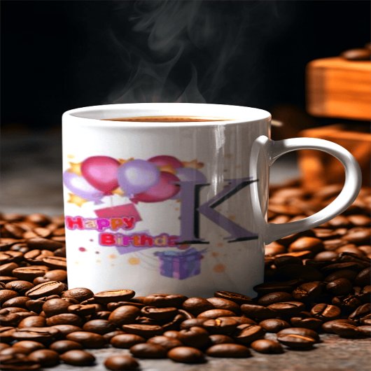 Initial Letter KTeal Monogram Modern-happybirthday Mok