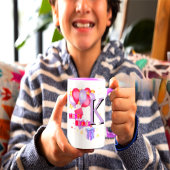 Initial Letter KTeal Monogram Modern-happybirthday Mok