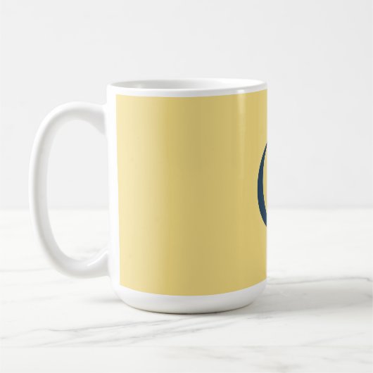 Initial Letter Monogram Jasmine Slate Grey Plain Koffiemok (Links)