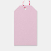 Initial Letter Monogram Light Pink Plain Chic Cadeaulabel (Achterkant)
