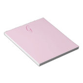 Initial Letter Monogram Light Pink Plain Chic Notitieblok (Schuin)