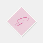 Initial Letter Monogram Light Pink Plain Chic Servet (Hoek)