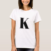 Initial Letter | Monogram Modern Stylish Trendy T-shirt (Voorkant)