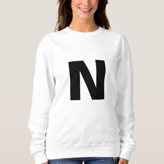 Initial Letter Monogram Modern Stylish Trendy Trui (Voorkant)
