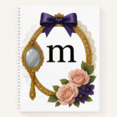 Initial M Personal Writing Elegant Regency Notitieboek (Voorkant)