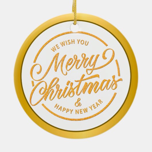 Initial Monogram M Christmas - Gold, Teal & Blue Keramisch Ornament (Achterkant)