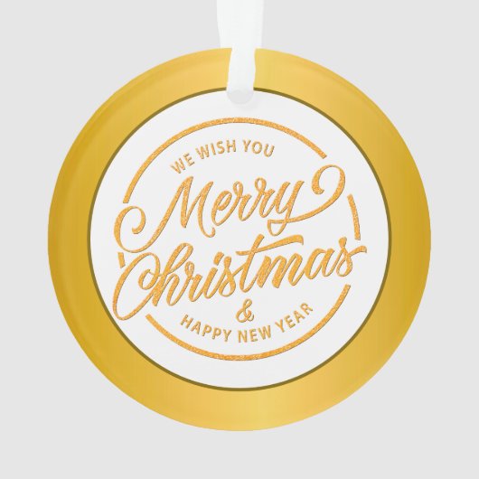 Initial Monogram M Christmas - Gold, Teal & Blue Ornament (achterkant)