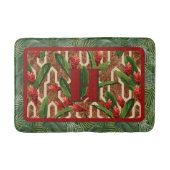 Initial on Tropical Plant Pattern Badmat (Voorkant)