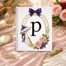 Initial P Elegant Personalized Regency Gift Notitieboek