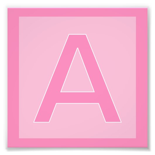 Initial poster letter, Nursery decoration (Voorkant)