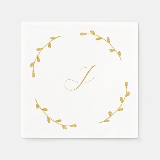 Initial Wedding Reception Napkins Servet (Voorkant)