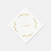 Initial Wedding Reception Napkins Servet (Hoek)