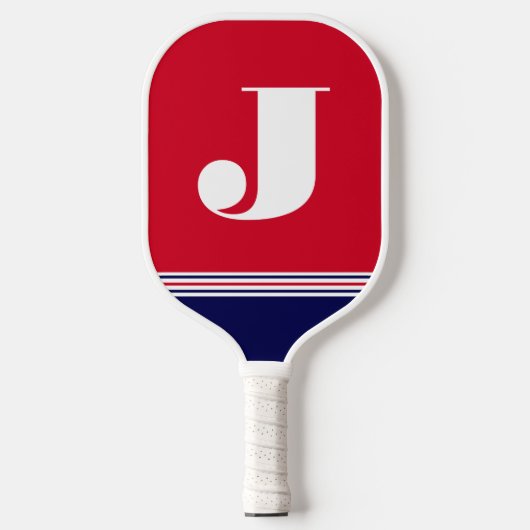 Initiale Rood Pickleball Paddle (Voorkant)