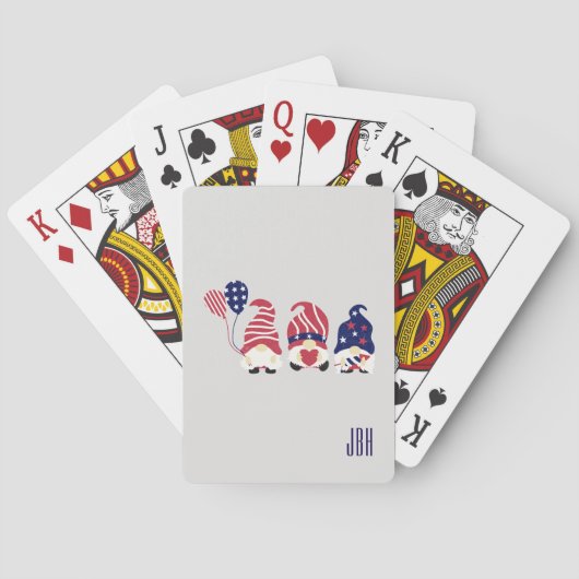 Initialen, 4 juli Gnomes dek van speelkaarten (Achterkant)