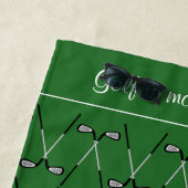 Initialen Aangepaste tekst groen Strandlaken (In situ)