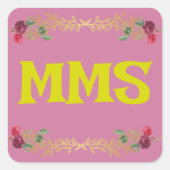 initialen aanpassen vierkante sticker (Voorkant)