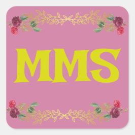 initialen aanpassen vierkante sticker