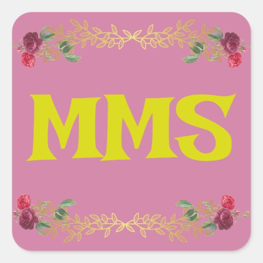 initialen aanpassen vierkante sticker (Voorkant)