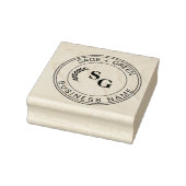 Initialen Bedrijfsnaam Promotie Botanisch Verlof Rubberstempel (Stempel)