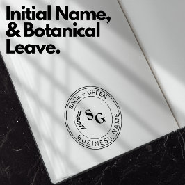 Initialen Bedrijfsnaam Promotie Botanisch Verlof Rubberstempel