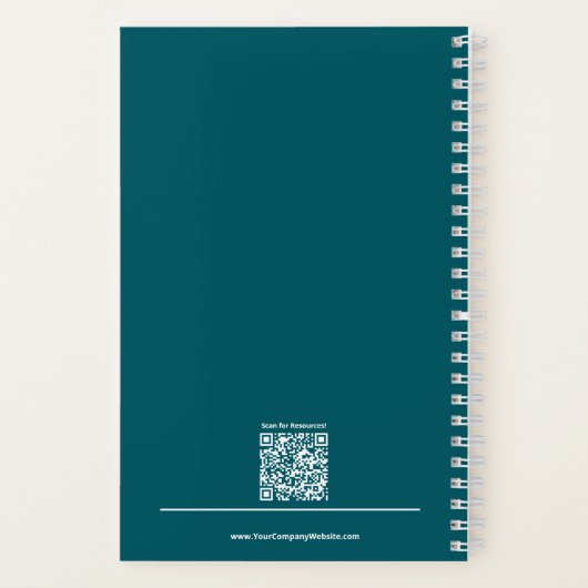 Initialen Blauwgroen bekrachtigen uw passie om ver Notitieboek (Achterkant)