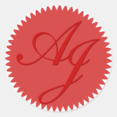 Initialen Bruiloft Envelop Seal Stickers (Voorkant)