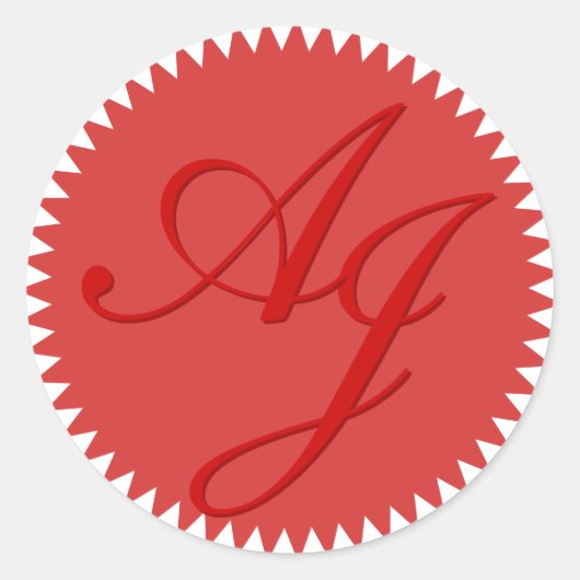 Initialen Bruiloft Envelop Seal Stickers (Voorkant)