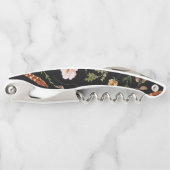 Initialen bruiloft met bijtende bloemen en geweien kurkentrekker (Voorkant)