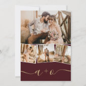 Initialen bruiloft met foto's van het moderne boek kaart (Achterkant)