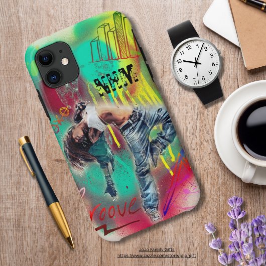Initialen coole street art Uniek schilderij Tiener Case-Mate iPhone Case