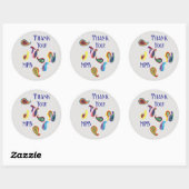 Initialen, dank u Quilled Paisleys 3-in Ronde Sticker (Vel)