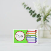 Initialen doos van Crayons Visitekaartje (Staand voorkant)