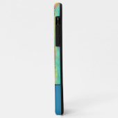 Initialen eenkleurig blauw toevoegen Case-Mate iPhone case (Achterkant/links)