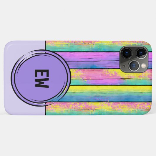 Initialen eenkleurige kleuren paars toevoegen Case-Mate iPhone case (Achterkant (horizontaal))