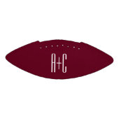 Initialen eenvoudige paren| Wit en Bourgogne American Football (Paneel)