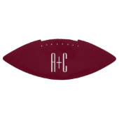 Initialen eenvoudige paren| Wit en Bourgogne American Football (Paneel)