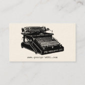 Initialen en schrijfmachines visitekaartje (Achterkant)