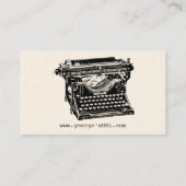 Initialen en schrijfmachines visitekaartje (Achterkant)