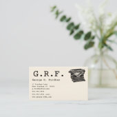 Initialen en schrijfmachines visitekaartje (Staand voorkant)