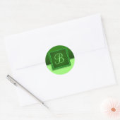 Initialen envelopzegel met tabbladen ronde sticker (Envelop)