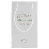 Initialen Eucalyptus Weddenschap voor grijs en gou Klein Cadeauzakje (Voorkant)