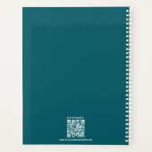 Initialen Foto Blauwgroen White Life Coach Werkboe Planner (Achterkant)
